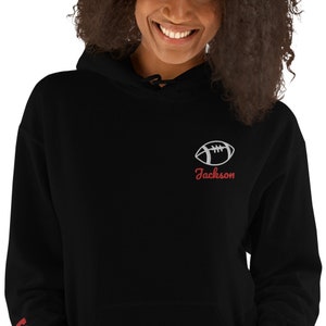 Gepersonaliseerde voetbalhoodie Gepersonaliseerde voetbalhoodie Football Mom-hoodie