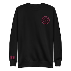 Embroidered Volleyball Premium Sweatshirt Personalized Volleyball Sweatshirt Volleyball Sweatshirt Personalized Volleyball Sweatshirt