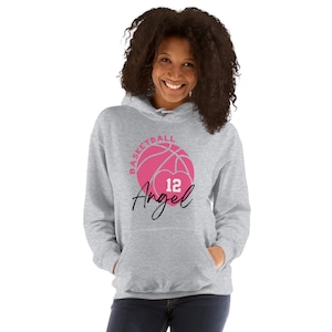 Personalized Basketball Hoodie Basketball Hoodie Sports Hoodie Basketball Clothing Team Hoodie with Name and Jersey Number