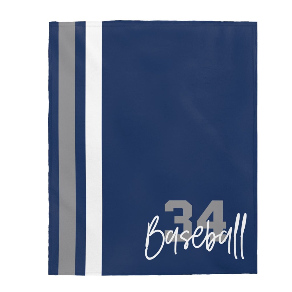 Personalized Velveteen Blanket Sports Blanket Jersey Blanket Etsy