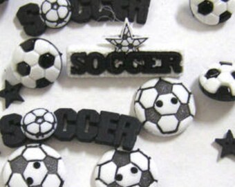 Soccer Button Embellishments. Football Dress It Up Buttons. World Cup Buttons. Sports Collection Flatbacks. Birthday Card Scrapbooking.