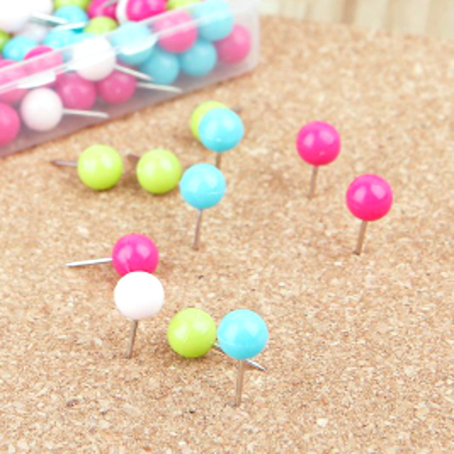 Novelty Push Pins. Candy Round Pushpins. 12 Pink Ball Thumb Etsy Hong