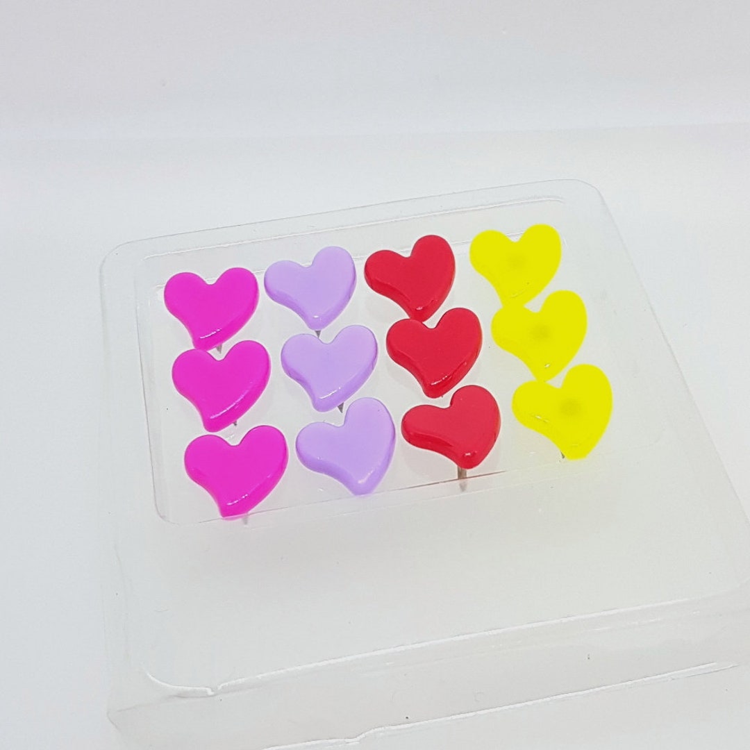 Novelty Push Pins. Heart Pushpins. Heart Thumb Tacks. Novelty Etsy UK