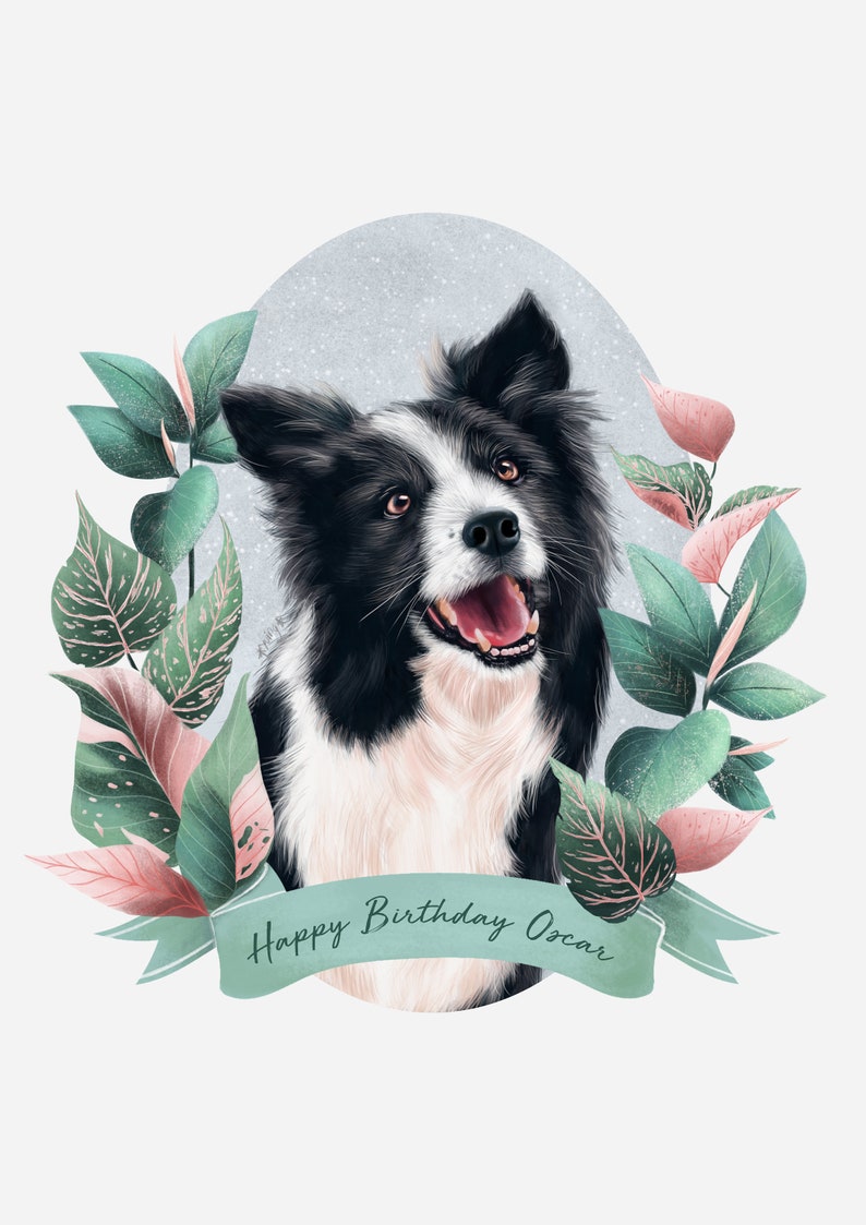 Custom Cat Portrait Digital Cat Painting Personalized Pet Etsy