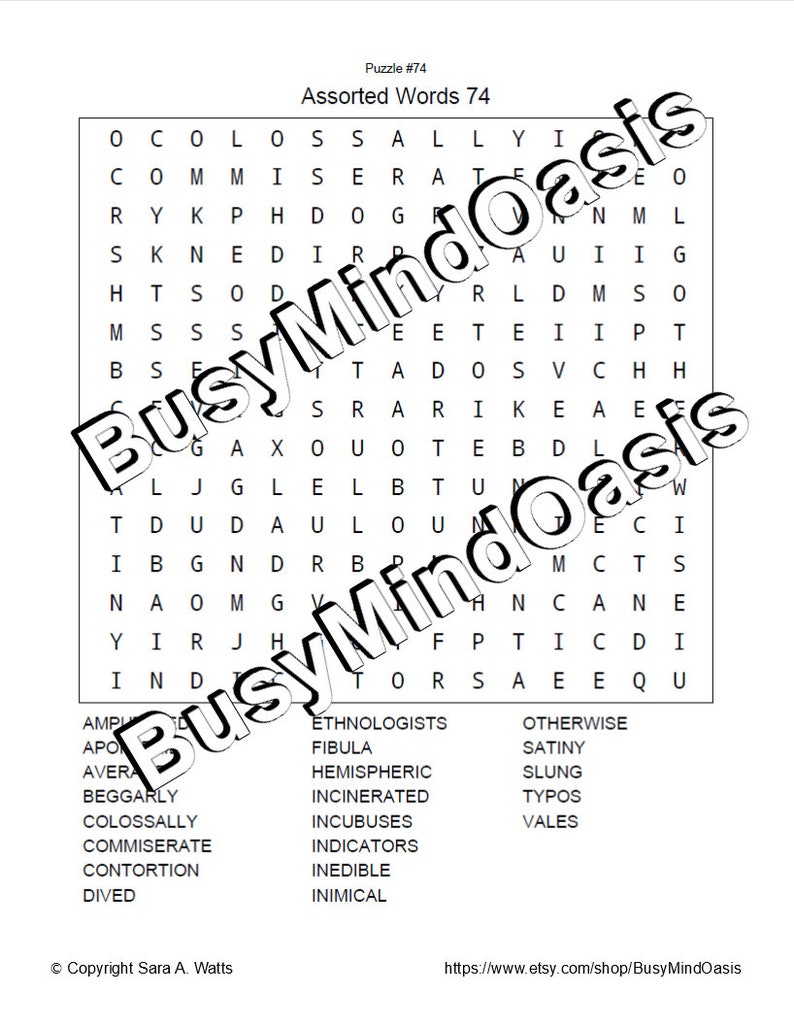 100 word search puzzles for adults pdf printable download vol etsy
