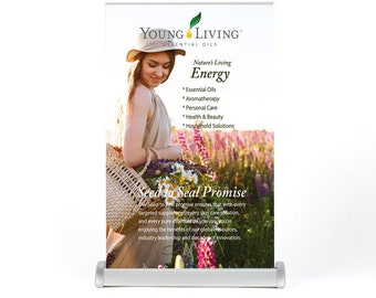 Table Top Young Living Banner Design, Printed and Shipped Retractable Banner, Essential Oils banner, Retractable banner, Young Living Banner