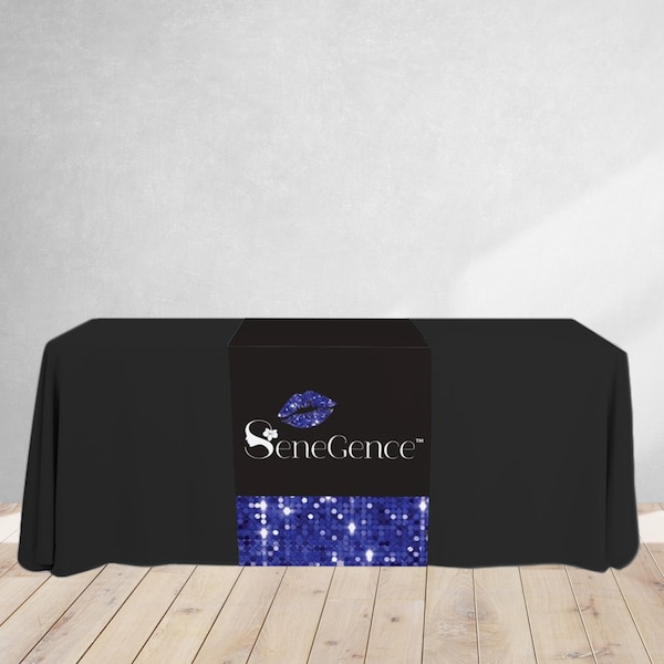 SeneGence Table Runner and Black Table Cloth Combo , LipSense Runner, SeneGence Runner, LipSense table cloth, SeneGence table cloth