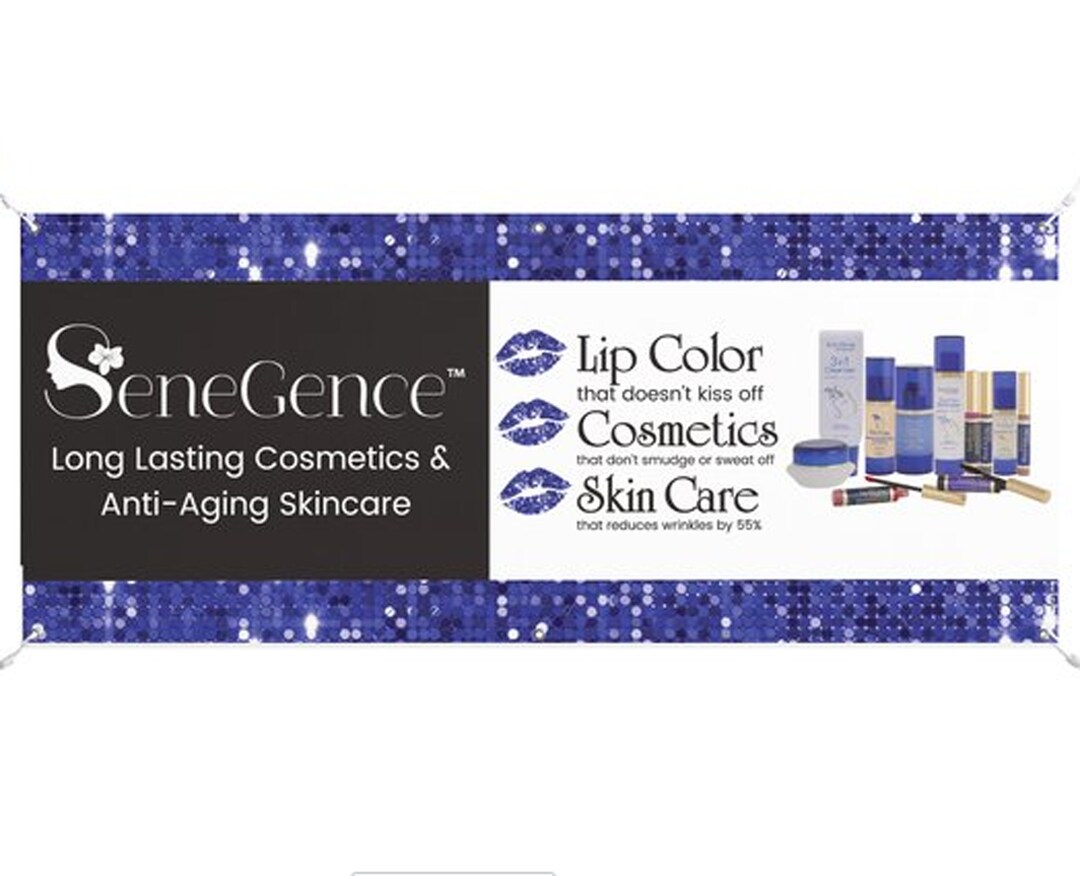 Printed and Shipped Senegence Banner, Lipsense Banner, Vendor Banner ...