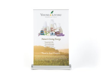 Table Top Young Living Banner Design, Printed and Shipped Retractable Banner, Essential Oils banner, Retractable banner, Young Living Banner