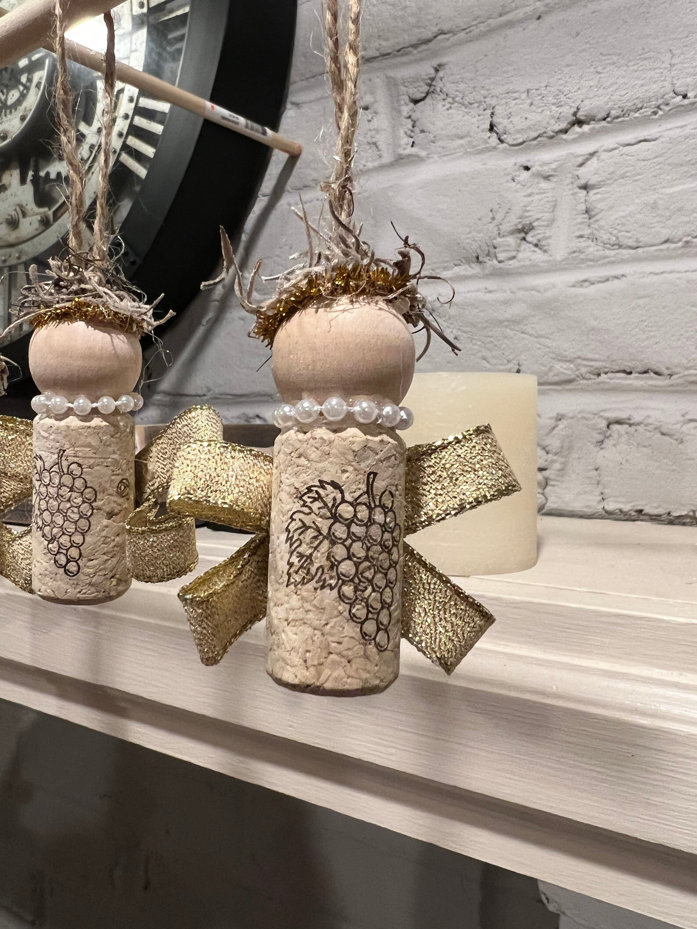 Wine Cork Angels Angels Christmas Christmas Ornament Wine Etsy