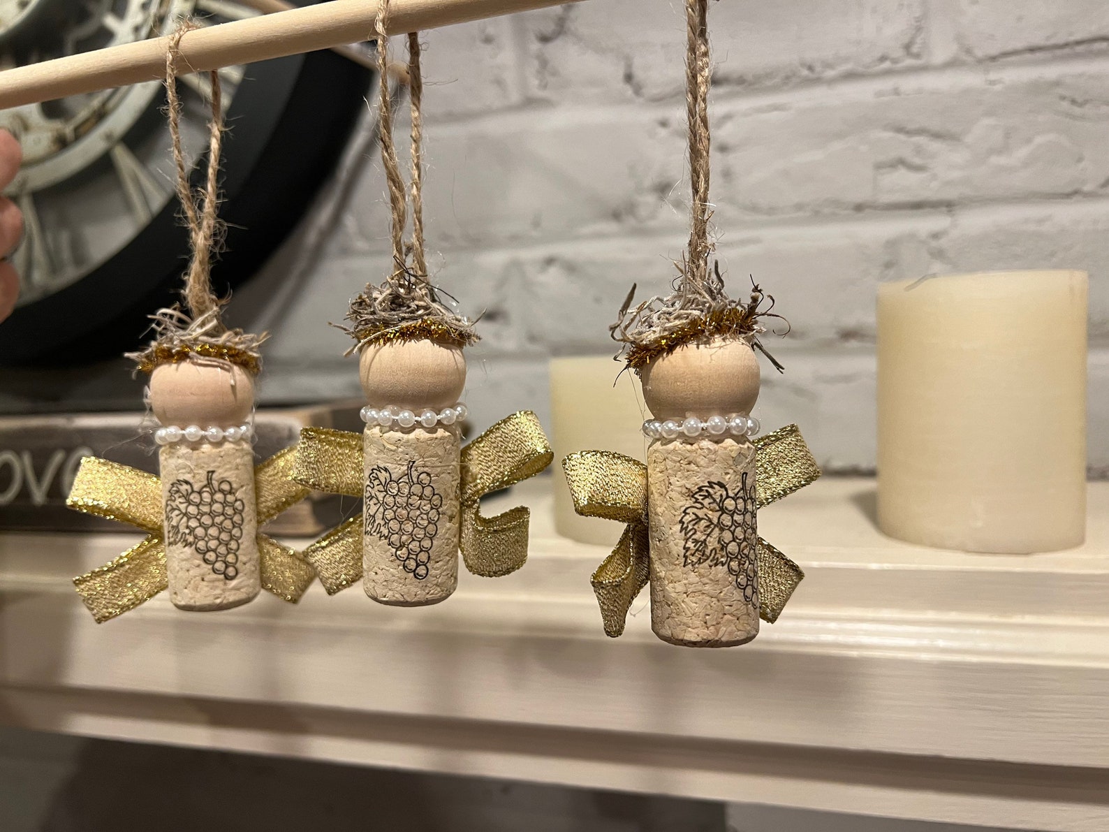 Wine Cork Angels Angels Christmas Christmas Ornament Wine Etsy