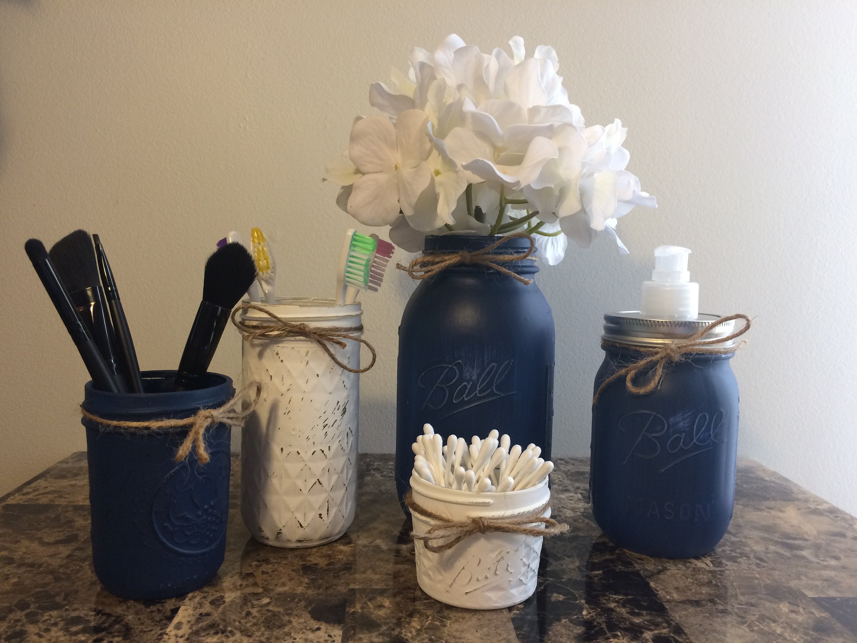 Rustic Bathroom County Bathroom Mason Jar Bathroom - Etsy
