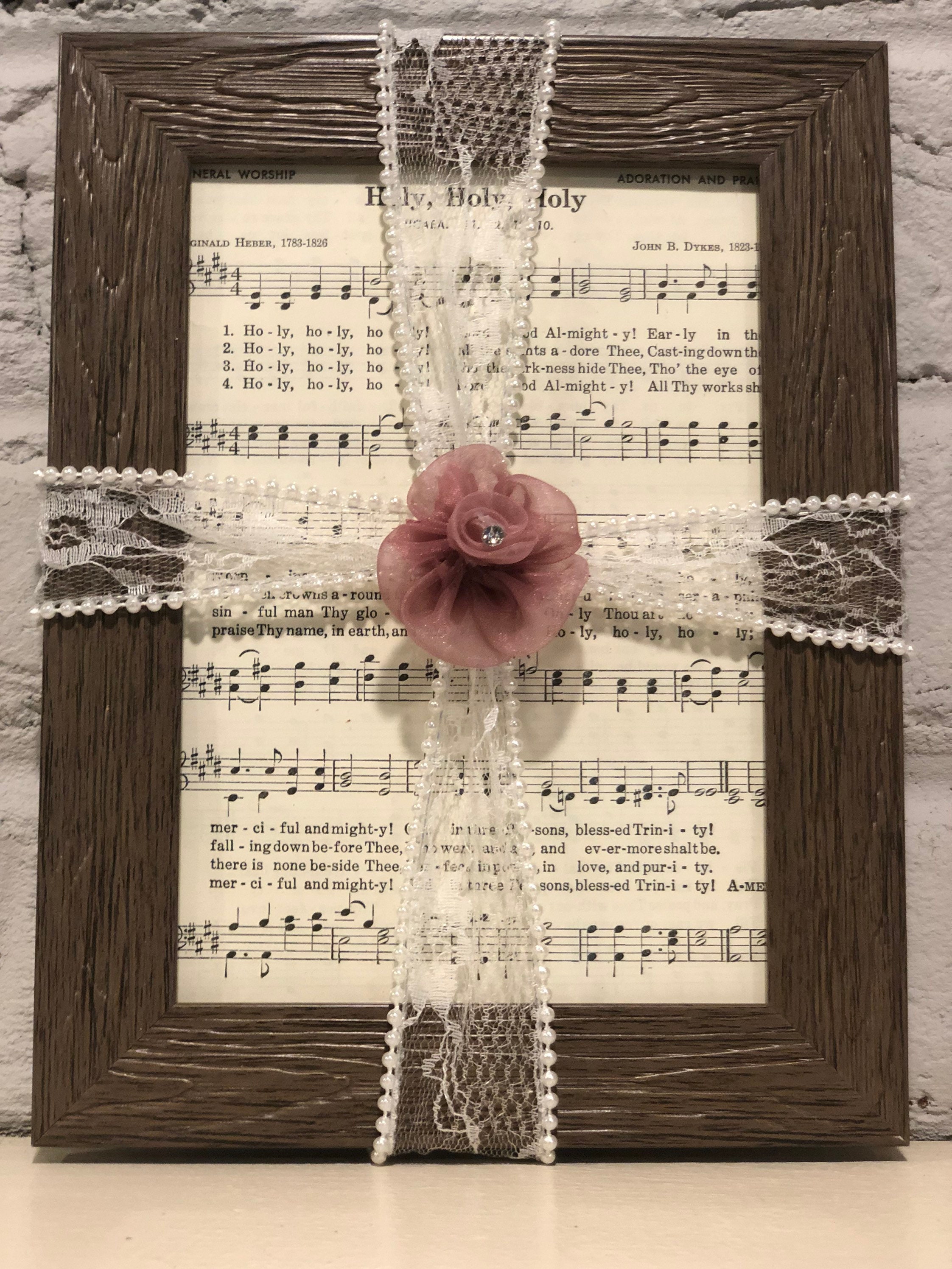 Hymnal Page Cross Frame Hymnal Page Cross Religious Gift - Etsy
