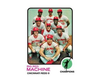 pete rose johnny bench BIG RED MACHINE 1973 style custom made art card joe morgan