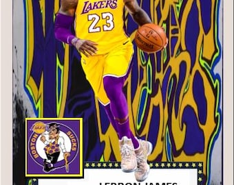 LEBRON JAMES 1952 GRAFITTI style custom made art card