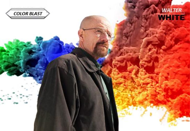 Breaking Bad WALTER WHITE COLOR Blast custom made art card 50% off 10 or more items - the biggest selection of custom cards in the country image 1