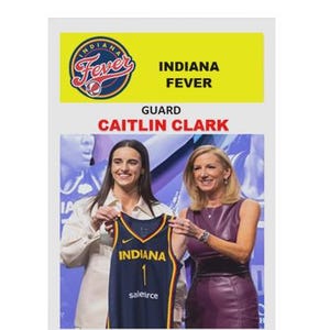 CAITLIN CLARK 1952 style custom made art card INDIANA fever