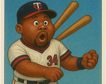 KIRBY PUCKETT Garbage Pail Kids style custom made art card    50% off when you buy 10 or more