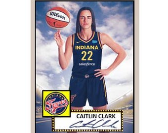 CAITLIN CLARK 1952 style custom made art card INDIANA fever     50% off 10 or more cards