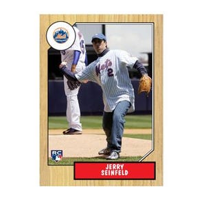 Cartão de arte personalizado estilo 1987 do New York Mets de JERRY SEINFELD