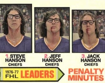 THE HANSON TRIO 1976-77 "Slap Shot" style custom made art card ### 50% off when you buy 10 or more, you can mix & match ###
