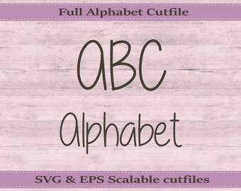 Full Alphabet Font SVG EPS Instant Download F1