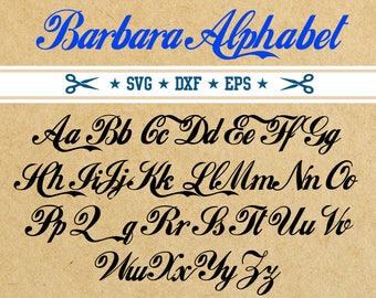 Font Alphabet SVG DXF EPS | Easy Cutting Files | Instant download | M8