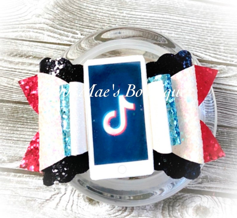 Tik Tok Inspired Glitter Bow/Tik Tok Bow /Glitter Bow Etsy