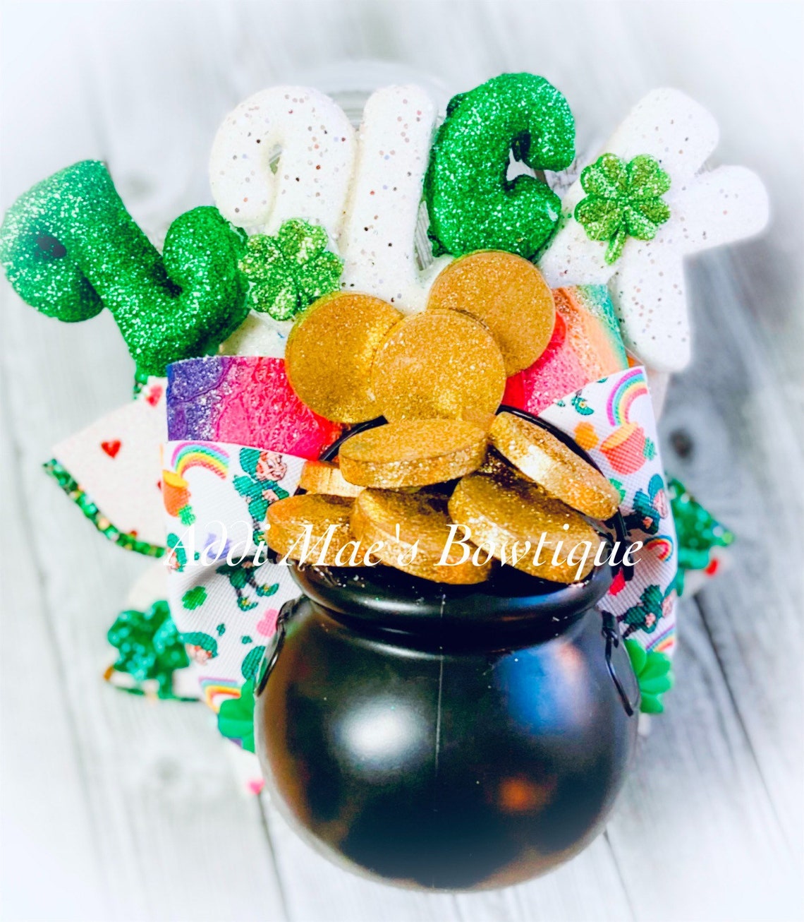 Lucky Charms Pot Of Gold Cereal Rainbow Faux Leather Glitter Etsy