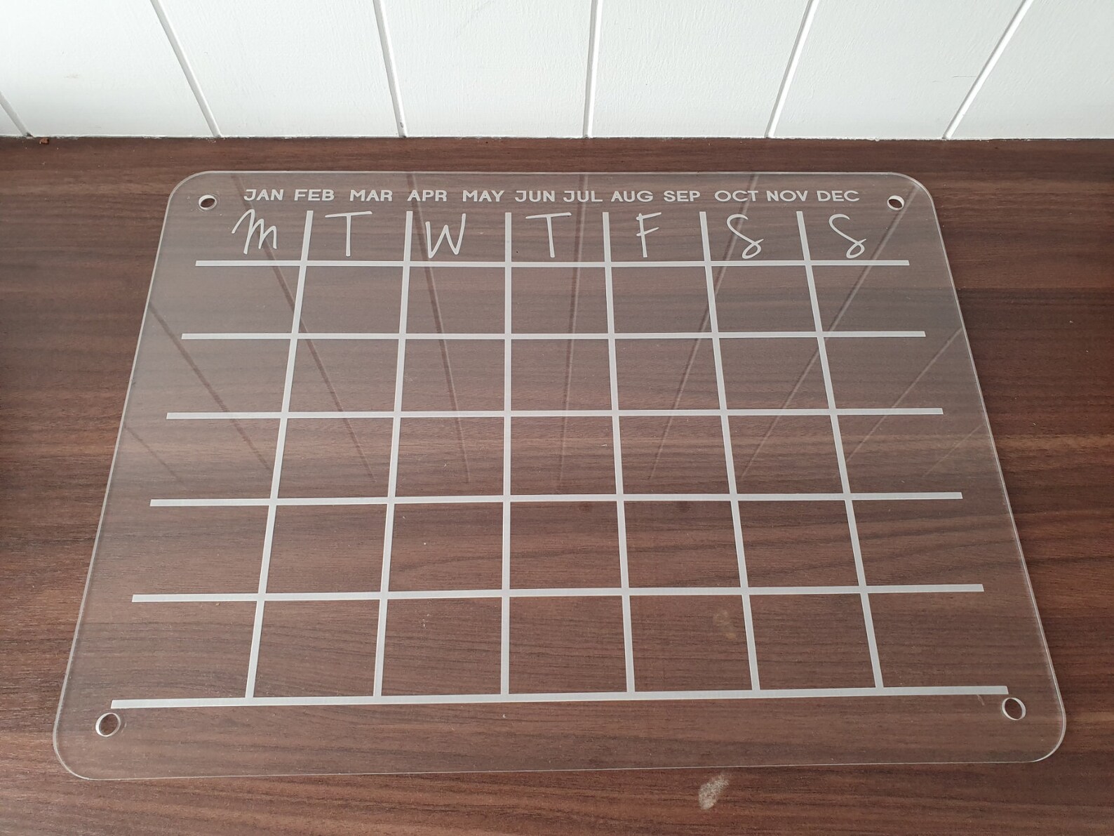 Perpetual Calendar Wall Calendar Acrylic Wall Calendar Etsy