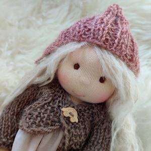 Doll ready to ship! Individual doll, rag doll, Waldorf-style doll, 25 cm tall