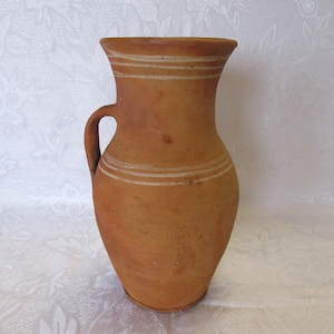 Old Ukrainian pottery, vintage clay jug, terracotta vessel/vase,  antique ceramic pitcher,  very old clay jar, folk clay ewer, old clay vase