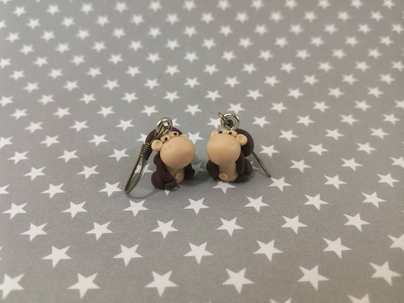 Monkey earrings image 1