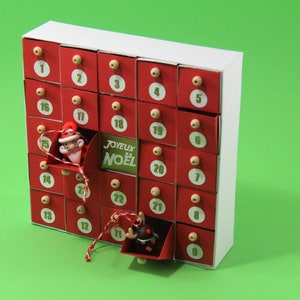 Calendrier de l'avent mini suspensions de sapin de Noël image 4