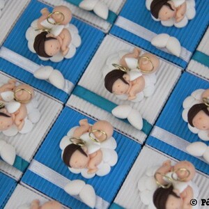 Twin or twin brother and sister theme favor boxes