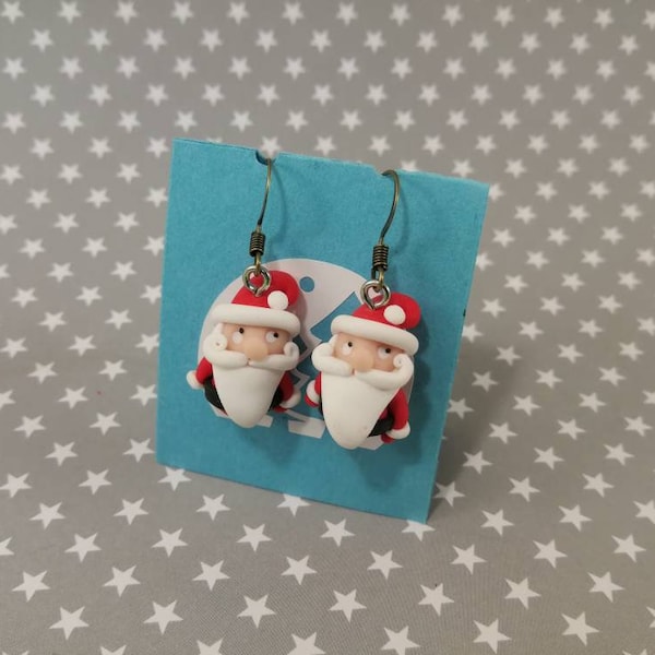 Boucles d'oreilles pères Noël