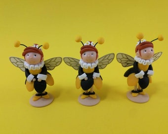 Coffret de 3 sujets filles abeilles