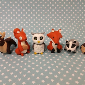 Box of 6 forest animal subjects