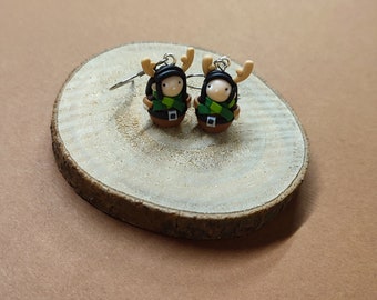 Reindeer boy earrings