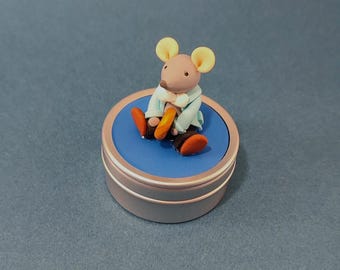 Boîte à dents de lait souris et sa pièce de monnaie