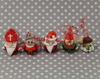 Box of 5 mini Christmas topics to hang