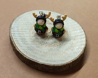 Reindeer girls earrings