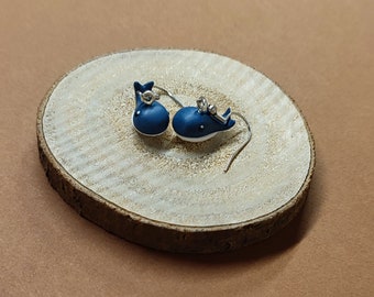 Whale earrings