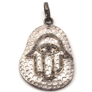 Dangling Earring Diamond Pave Earring Pave Hansa Diamond Earring 925 Sterling Silver SPINEL /& DIAMOND Pave HANSA Earring
