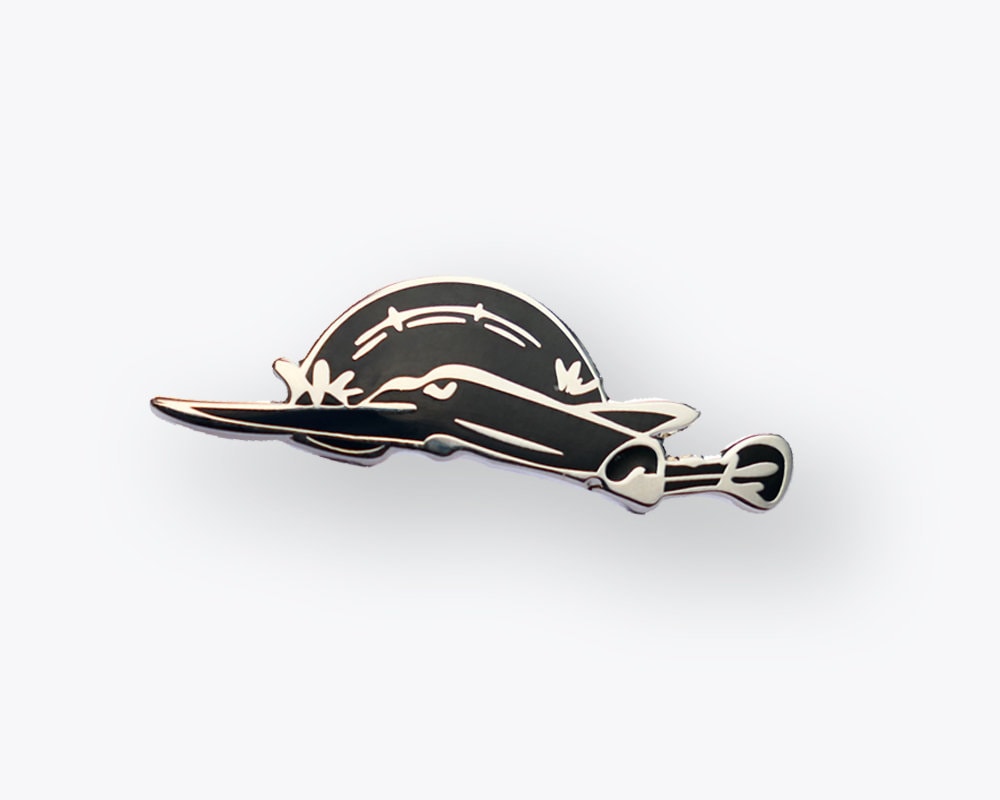 Amelia Earhart’s Lockheed Electra pin | black silver | premium hard enamel pin