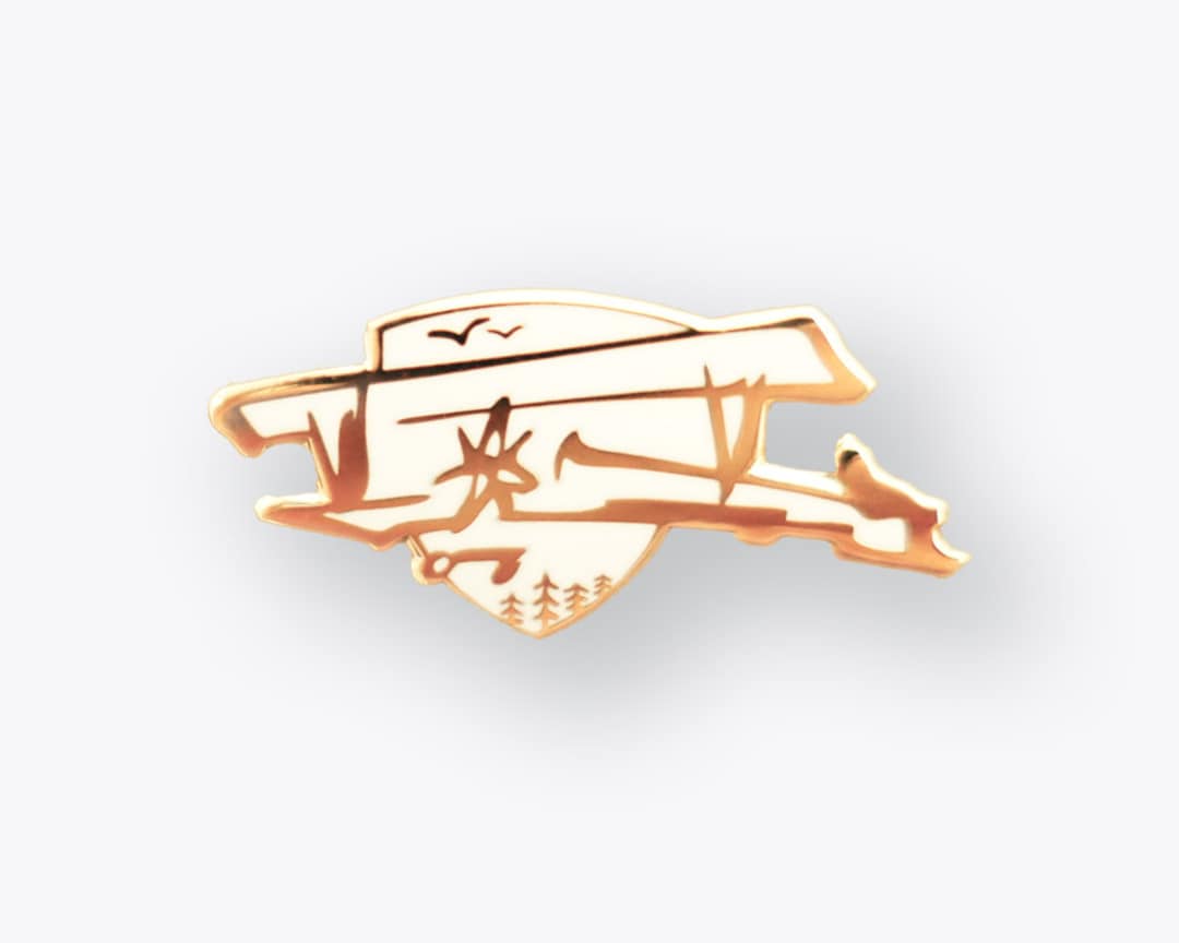 First Bi-plane Pin | White Gold | Premium Hard Enamel Pin - Etsy