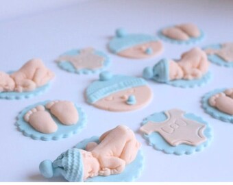 Mermaid Tail Edible Cupcake Cake Toppers Fondant Etsy