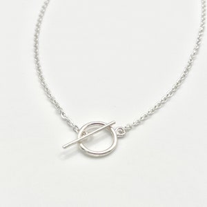 Silver Toggle Clasp/T-Bar Necklace