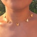 Butterfly Necklace | Gold Plated | Dainty Chain | Homemade | Layering | Choker 