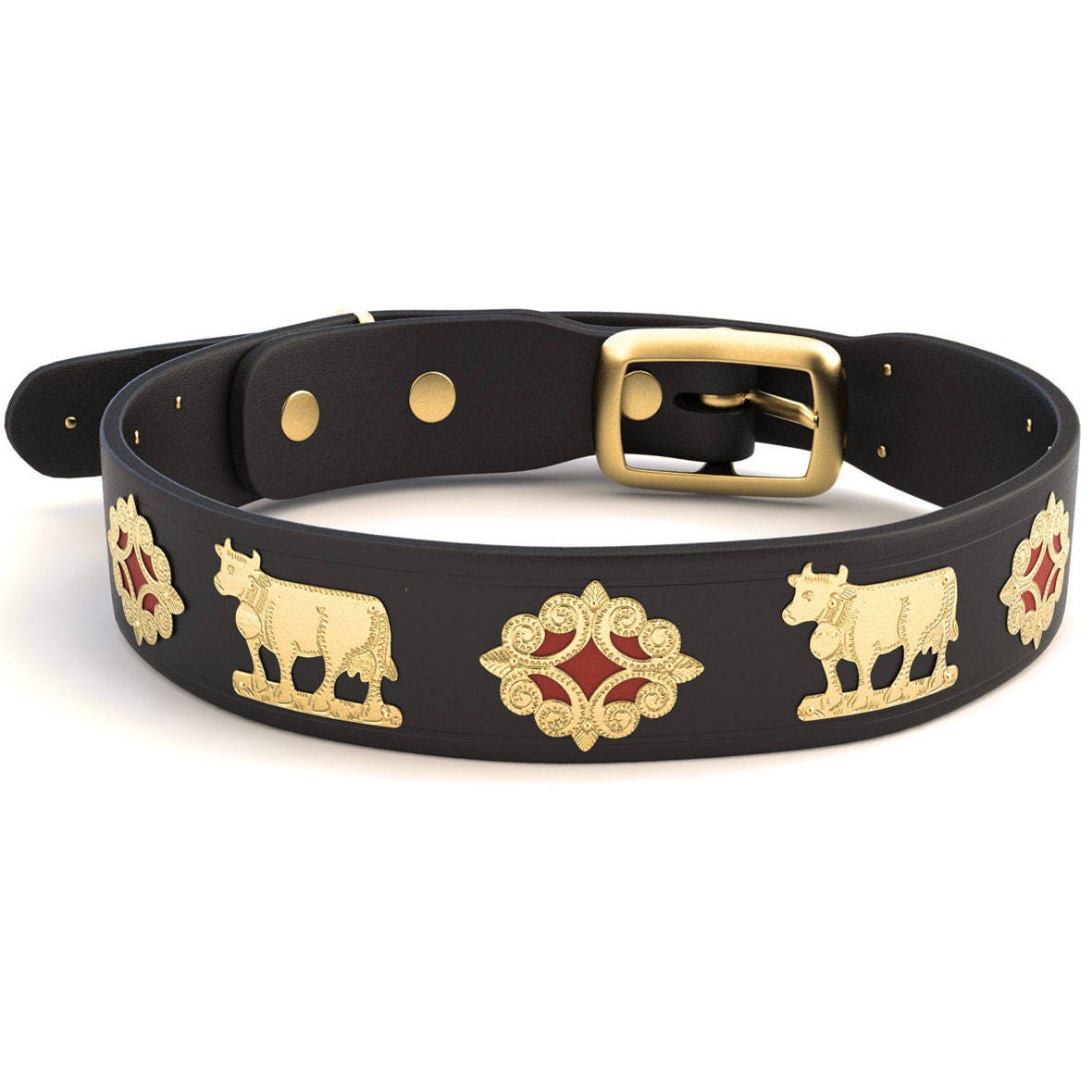 From Paris with Love Handmade FDT Artisan Pink Leather Swiss Mountain Dog  Collar with Dotted Pyramids [C642#1116 Handcrafted FDT Artisan Pink Leather  Swiss Mountain Dog Collar] : Swiss Mountain Dog Breed: Dog